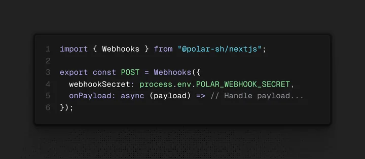 Polar webhooks