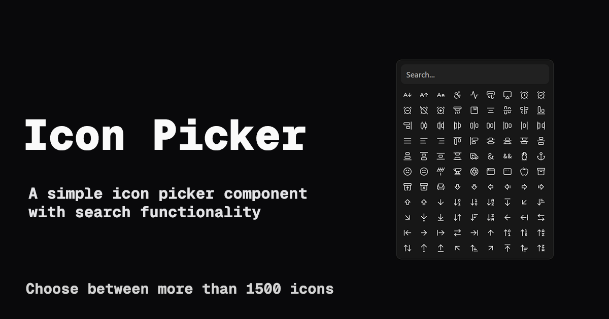 Icon Picker Component