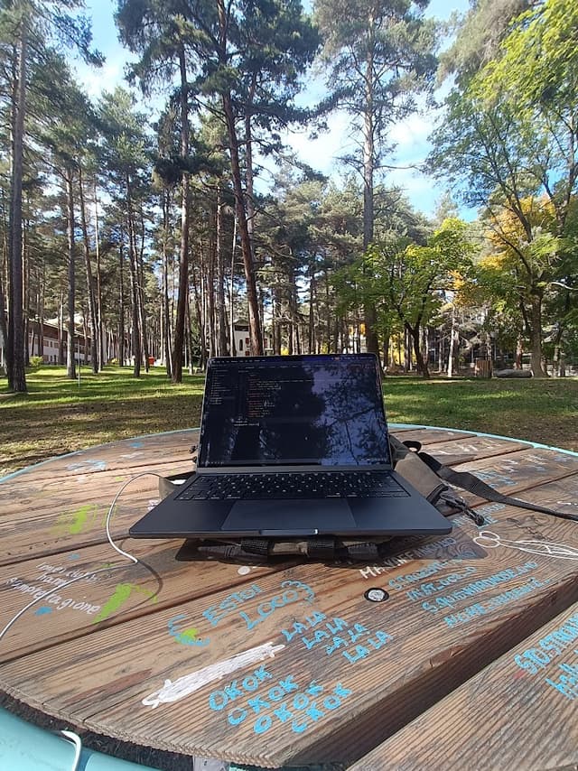 Work outside, Alps, Italy